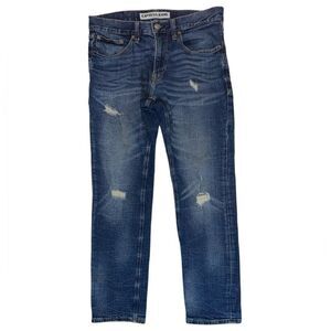 Express Jeans Rocco Slim Fit Skinny Leg Distressed Denim | Size 30x30